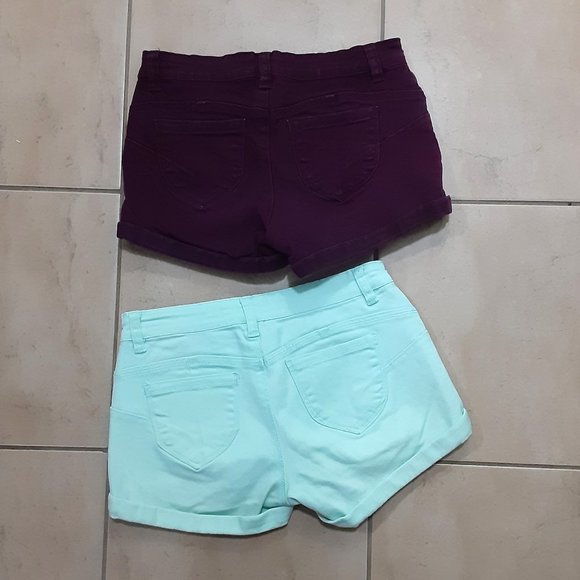 Bluenotes Coloured Jean Shorts Women Size 25 Lot of 2 Pairs - Picture 4 of 7